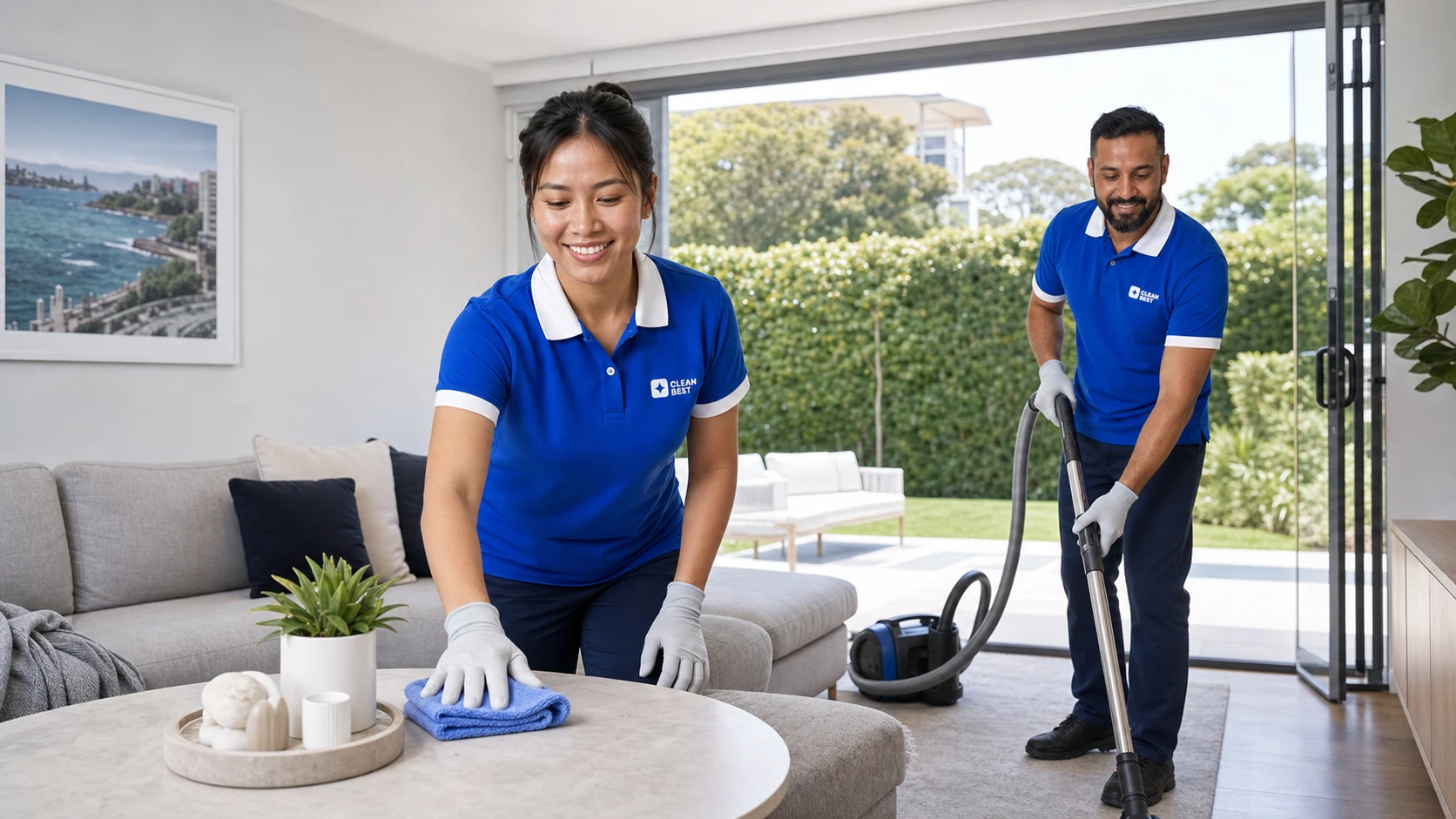 Clean Best cleaner working through the kitchen of a home near Silverwater NSW